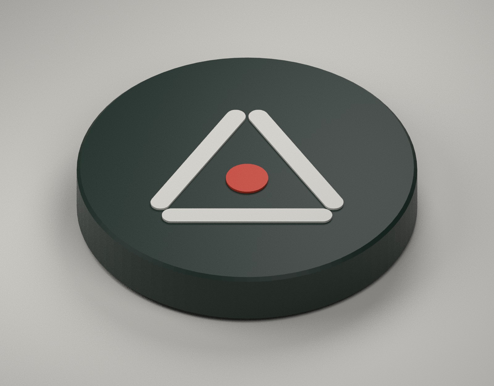 Waypoint puck with the official raised Waypoint mark